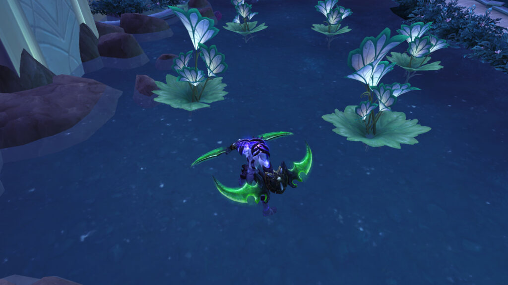 WoW night elf and water lilies